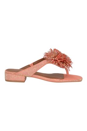 Ciabatta infradito donna Kurt Geiger  in camoscio colore pesca. KURT GEIGER | 893-PESCA
